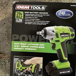Oem 20v Max 1/2 Lithium Drive Cordless Impact Wrench 
