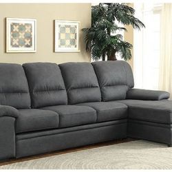 Brand New Dark Grey Sectional Sofa Storage Sleeper