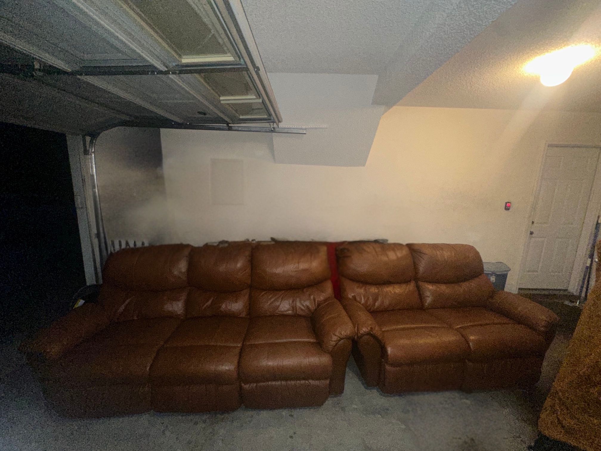 Premium ALL LEATHER 2 Piece Couch Set (EXCELLENT CONDITION)