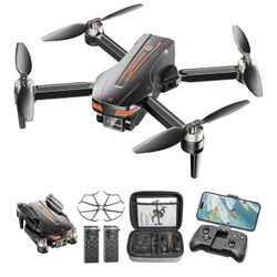 Drones with Camera 4K for Adults Kids, Brushless Motor Mini Drone, Foldable FPV RC Drone with Propeller Guards, One Key Take Off/Land, Gravity/Voice C