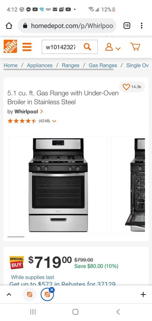 Brand New Whirlpool Oven 