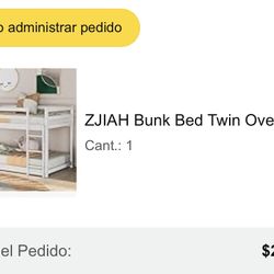 Twin Bunk Bed White New