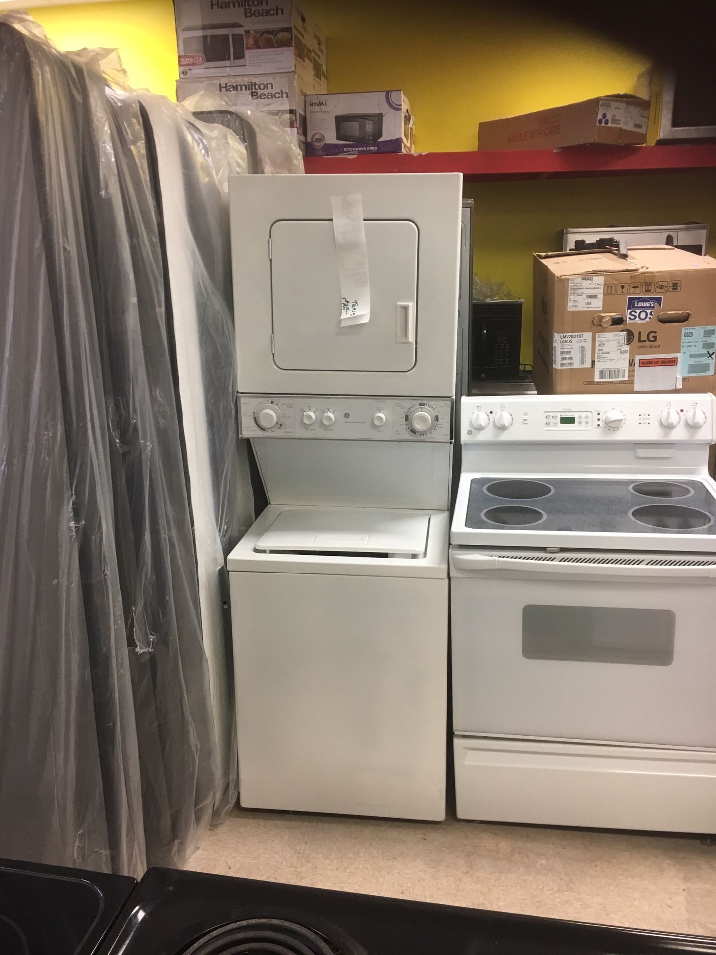 Stackable Washer and Dryer, we can deliver and finance, Zero Down. No