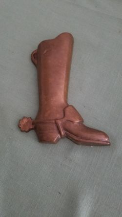 Brass cowboy boot