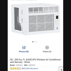 GE - 250 Sq. Ft. 6,000 BTU Window AC