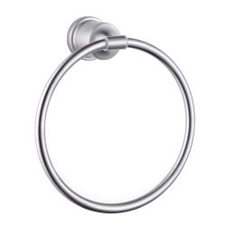 Wall Mount Towel Ring in Stainless Steel Brushed Nickel