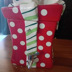 Christmas Gift Box Ceramic Drink Dispenser 10.00