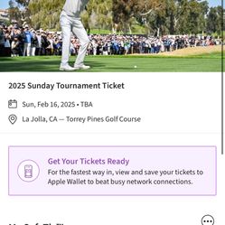 2025 Genesis Sunday Tournament Tickets For Sale 