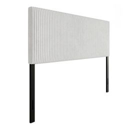 Castle Place Cozy Corduroy Velvet Upholstered Twin Headboard, White