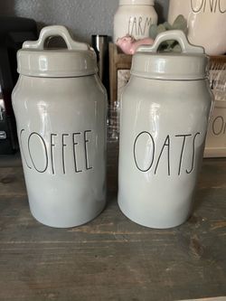 Rae Dunn Grey Canister