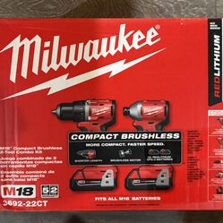 Milwaukee M18 Compact Brushless 2-tool Combo Kit