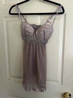Daisy Fuentes Lavender Lace Babydoll Lingerie Slip.size small