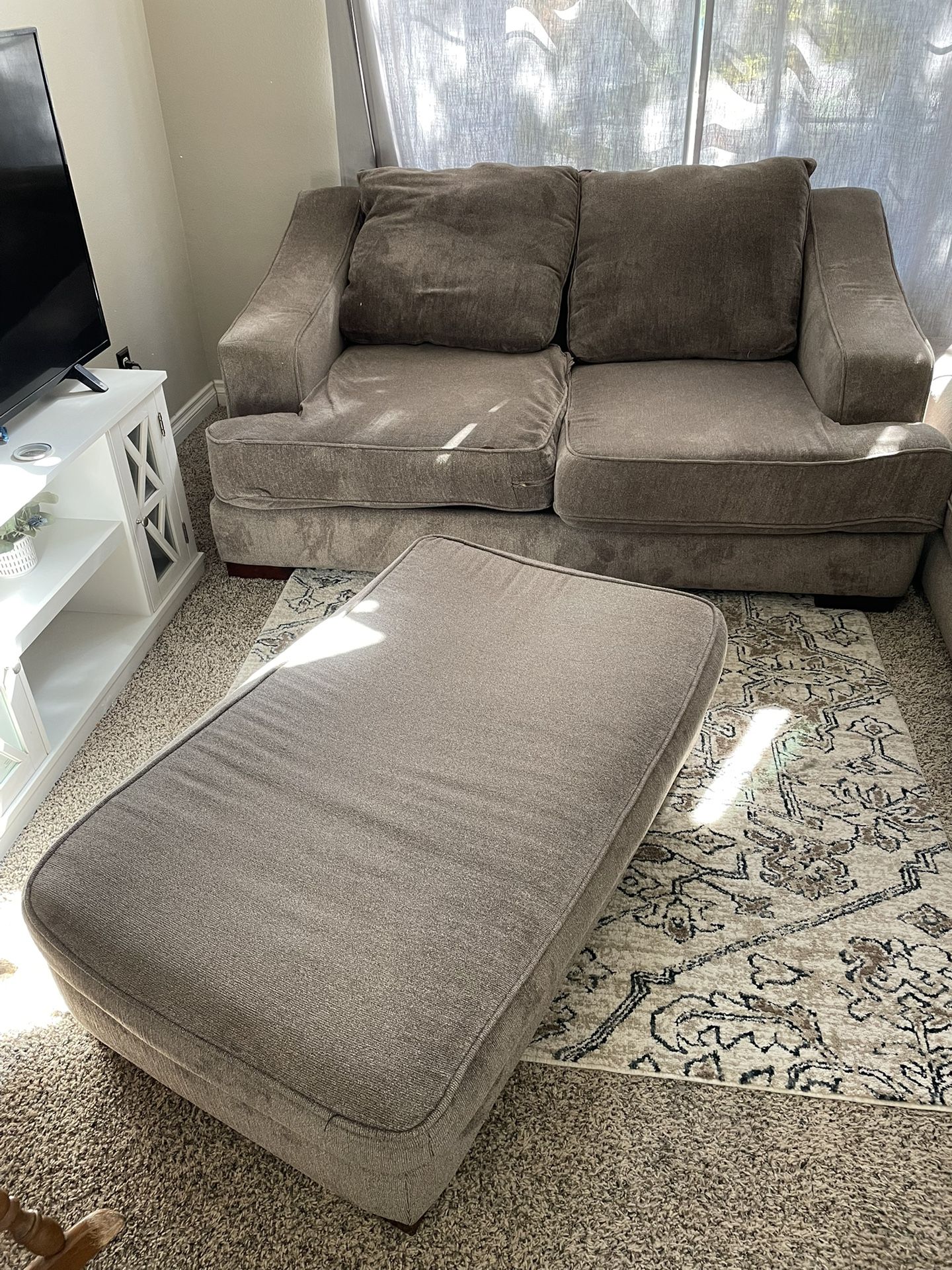 Love Seat & Ottoman