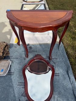 Table and mirror