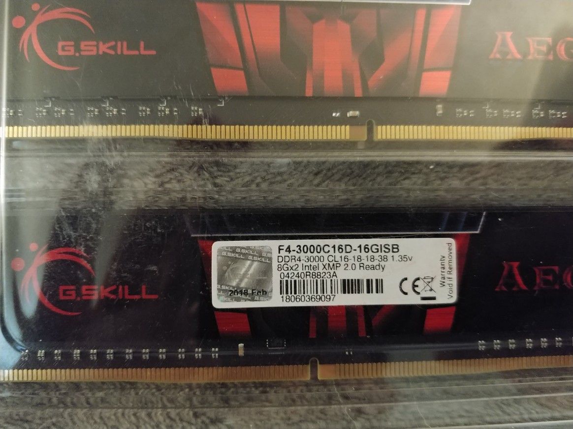 16 gigs G.skill aegis 3000mhz ddr4 pc ram