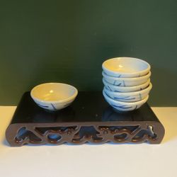 Set Of Six Sauce Dipping Bowls