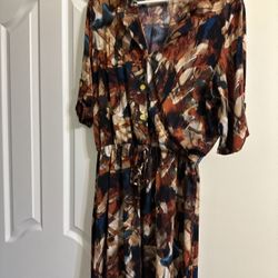 Vestido Estampado En Carmelita 