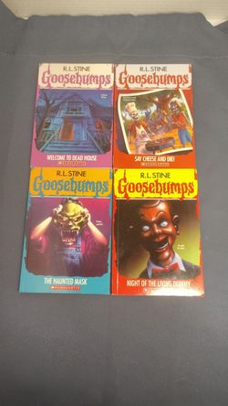 Goosebumps 4 Book Lot R.L. Stine Dead House Haunted Mask Living Dummy Cheese