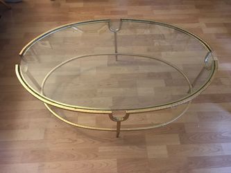 Gold Glass Coffee Table
