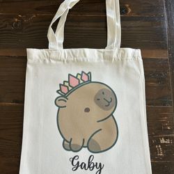 Capybara Tote Bag - Personalized Capybara Plush