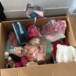Box Full Of Baby Girls Clothes & Items 