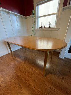 All Wood Table With Removable Center Leaf