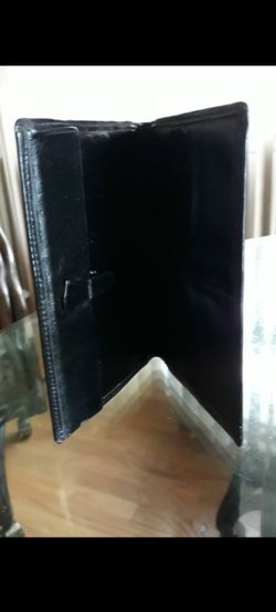 New Italian black leather wallet.