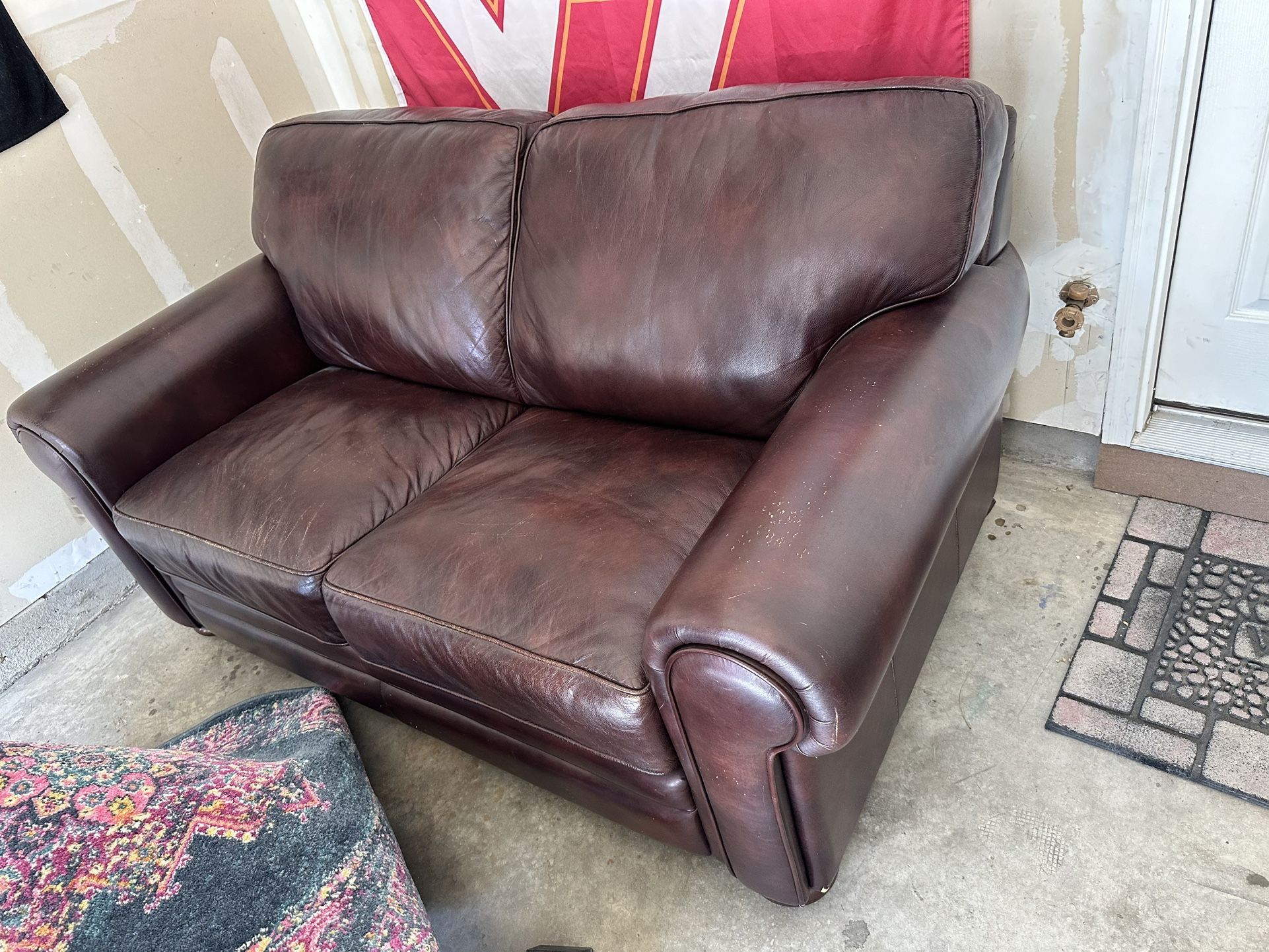 Leather Couch Love seat