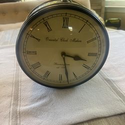 Vintage Style Double Sided Railroad Clock by Oriental Clock Makers
