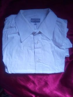 White Button Down Men's Dress Shirt 