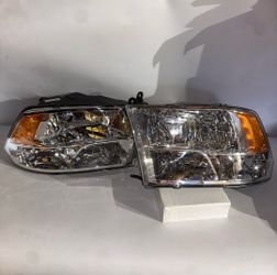 09 Dodge Ram 1500   10-18 Dodge Ram 1(contact info removed) Chrome Factory Style Headlights