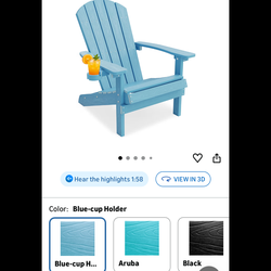 Modern chair blue