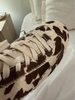 Zara Cow Print Sneakers - size 7.5-8