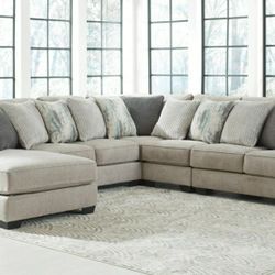 Ardsley Pewter LAF Loveseat Corner Chaise


