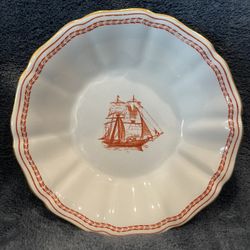 Four (4) Spode Trade Winds Red - Gold Edge – Fruit/Dessert (Sauce) Bowls – FRM1