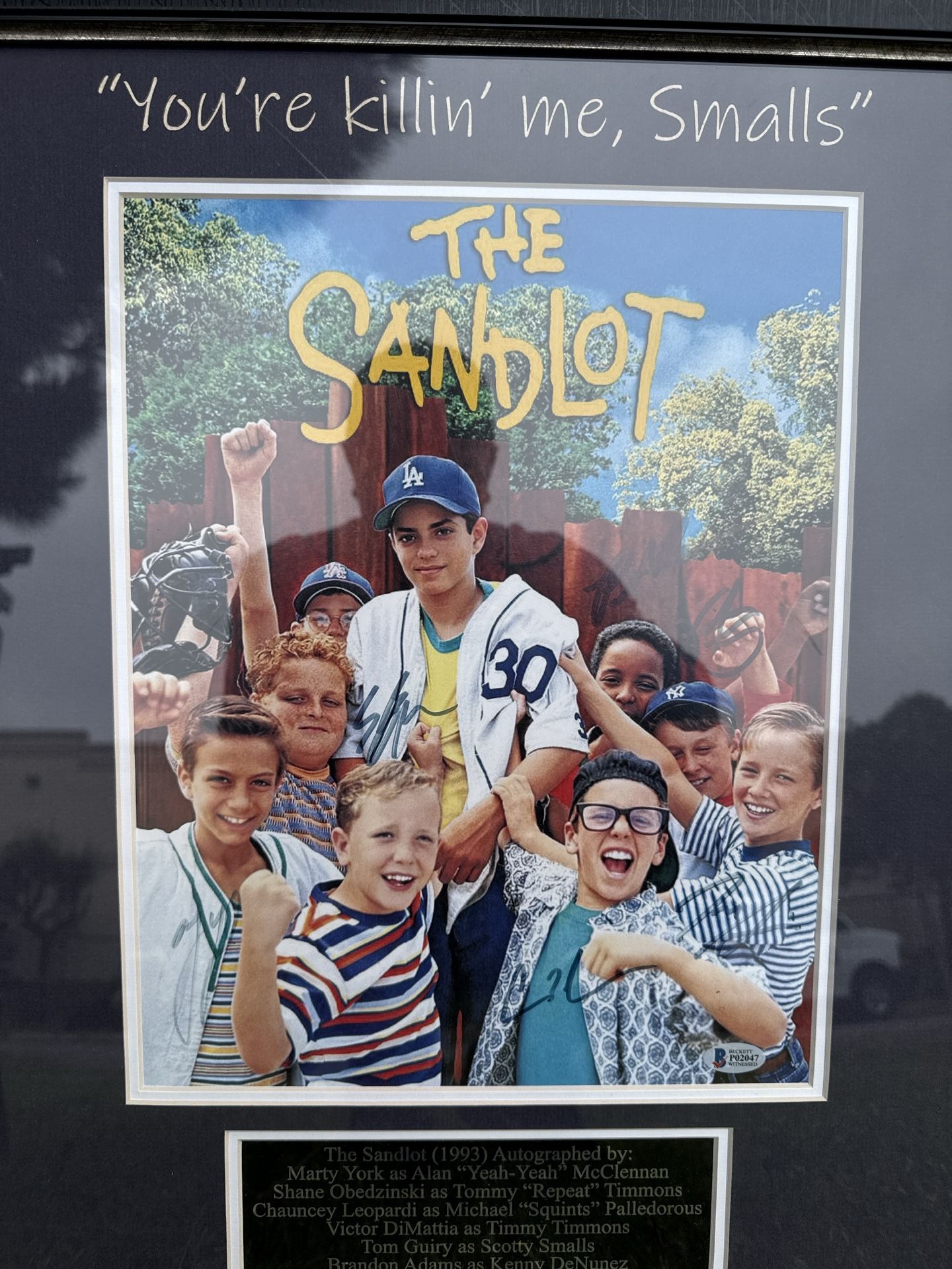 The Sandlot Cast Autographed Framed Photo 