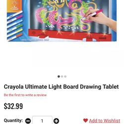 Brand New In Box Crayola Ultimate Light Up Drawing Board Toy