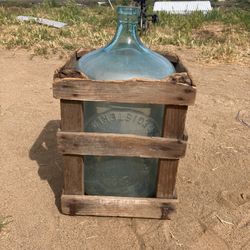 Antique Glass Water Bottle