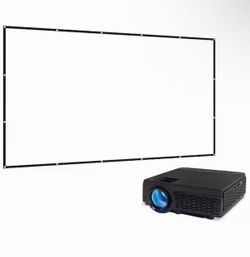 GPX 800 x 480 Mini Projector, Bluetooth with 120 in. Projection Screen Included