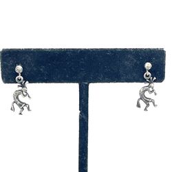 Antique Sterling Kokopelli Earrings 