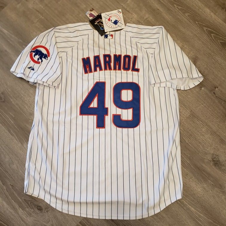 Old School Carlos Marmol Authentic Chicago Cubs Jersey