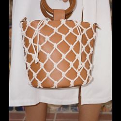 Lulu Brown Net Tote