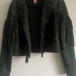 fringe jacket xl nwt