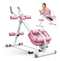 2-in-1 Crunch & Sit-Up Ab Machine with Knee & Back Protection