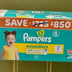 Pampers Swaddlers diapers, size 7, 100 Diapers $40