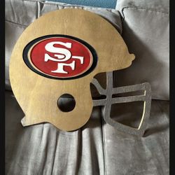 49ers  Mancave Engraved Wood 3/4 Was Hand Made Man-cave 70$  its 26x26
