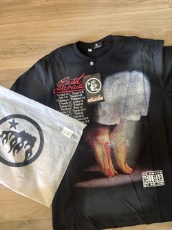 hellstar graphic tee with rhinestones