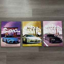 JDM Car Wall Art - Set or Individual / 12 x 16 (Framed)