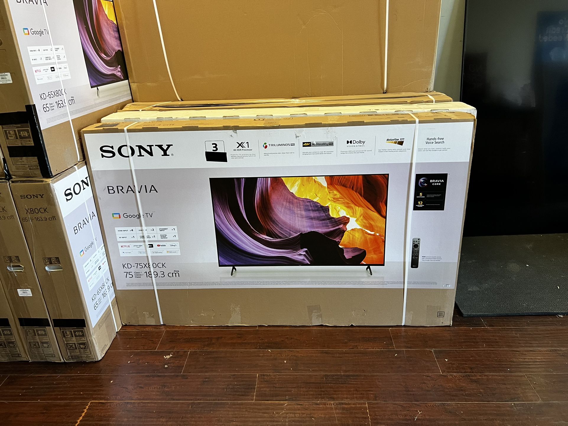 75 INCH SONY BRAVIA X80CK SMART 4k TVS 1 YEAR WARRANTY 