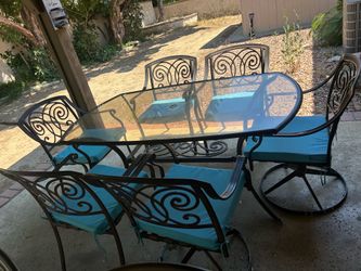 Patio table with chairs and new cushions